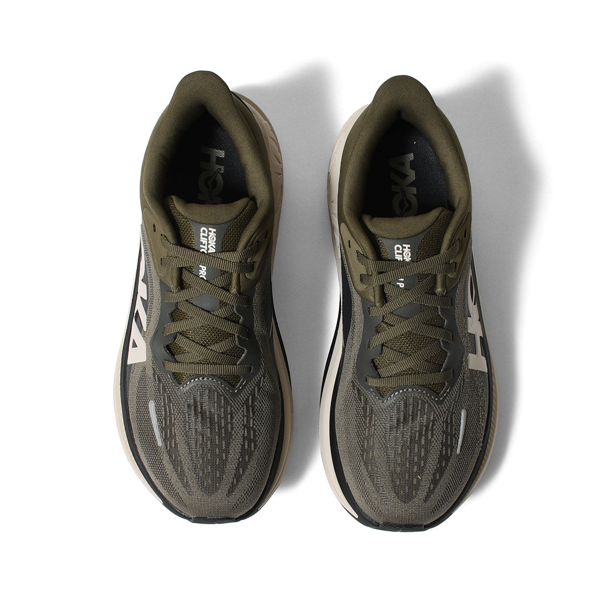 HOKA - W CLIFTON PRO ANTIQUE OLIVE / RIVER ROCK GREY【1176530-AVRV】
