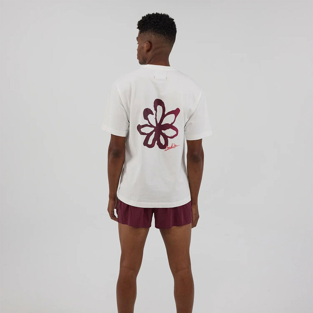 Bandit Running - "Painted Flower" Cotton Tee 【UTTSL002FL25WW】