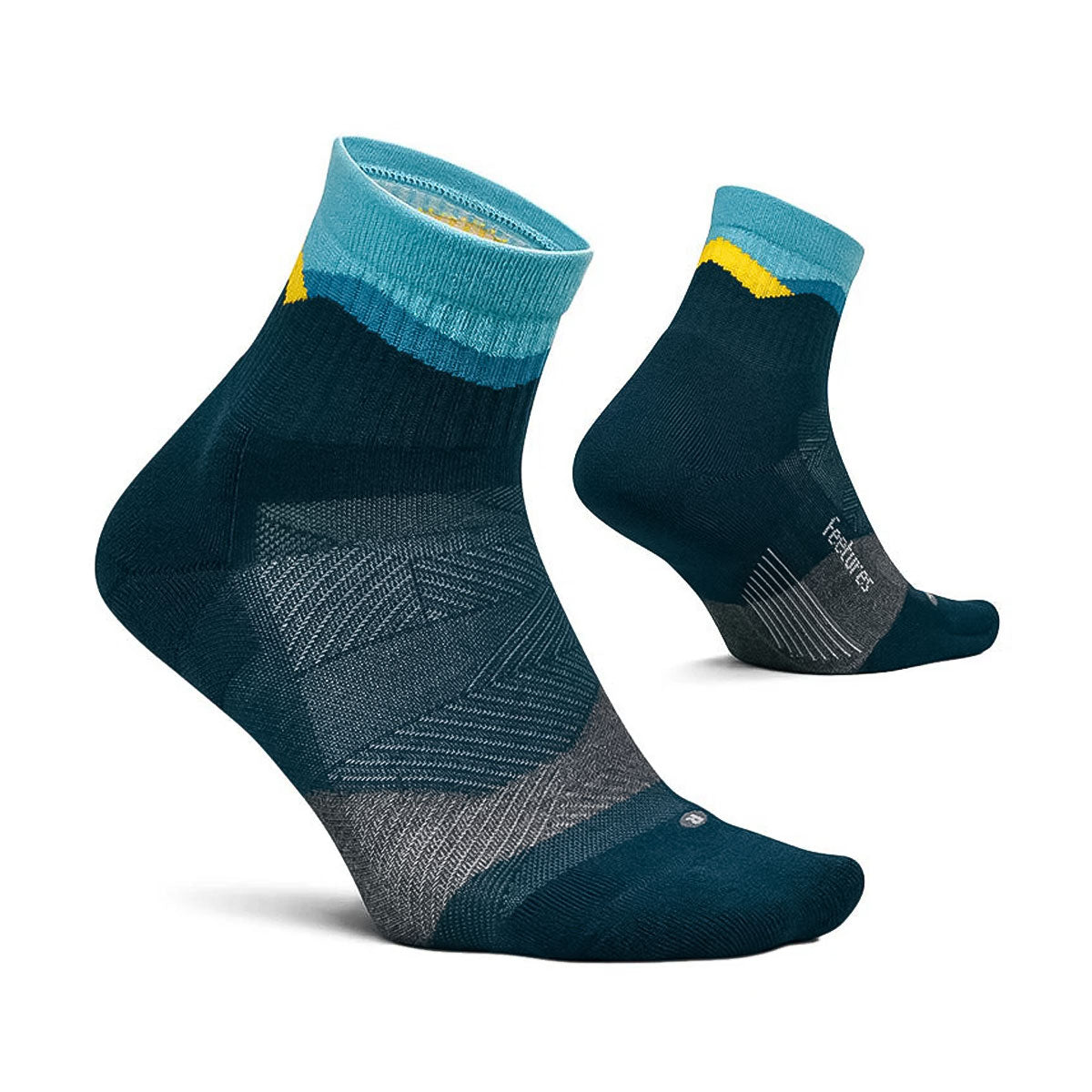 Feetures - TRAIL MAX CUSHION QUARTER Mountain High Blue 【4400130185252】