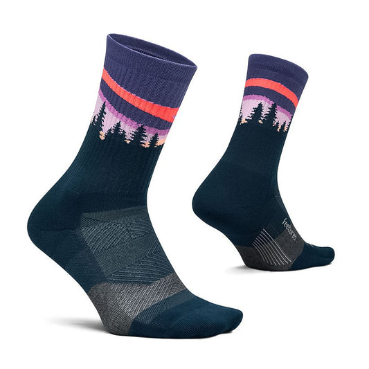 Feetures - TRAIL MAX CUSHION MINI CREW Purple Aurora 【4400120186252】