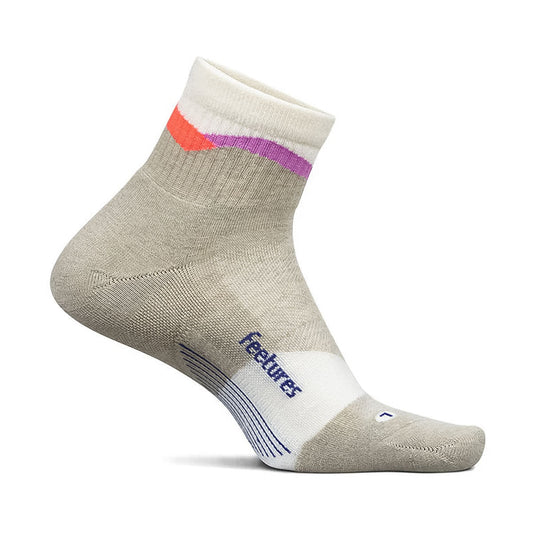Feetures - TRAIL MAX CUSHION QUARTER Mountain High Cream 【4400130184252】