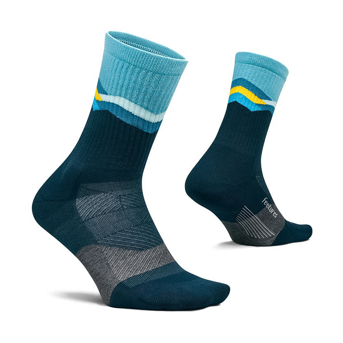 Feetures - TRAIL MAX CUSHION MINI CREW Mountain High Blue 【4400120185252】