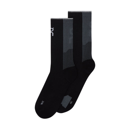 On - Performance Run Sock High U Black | Eclipse 【2UF10040106】