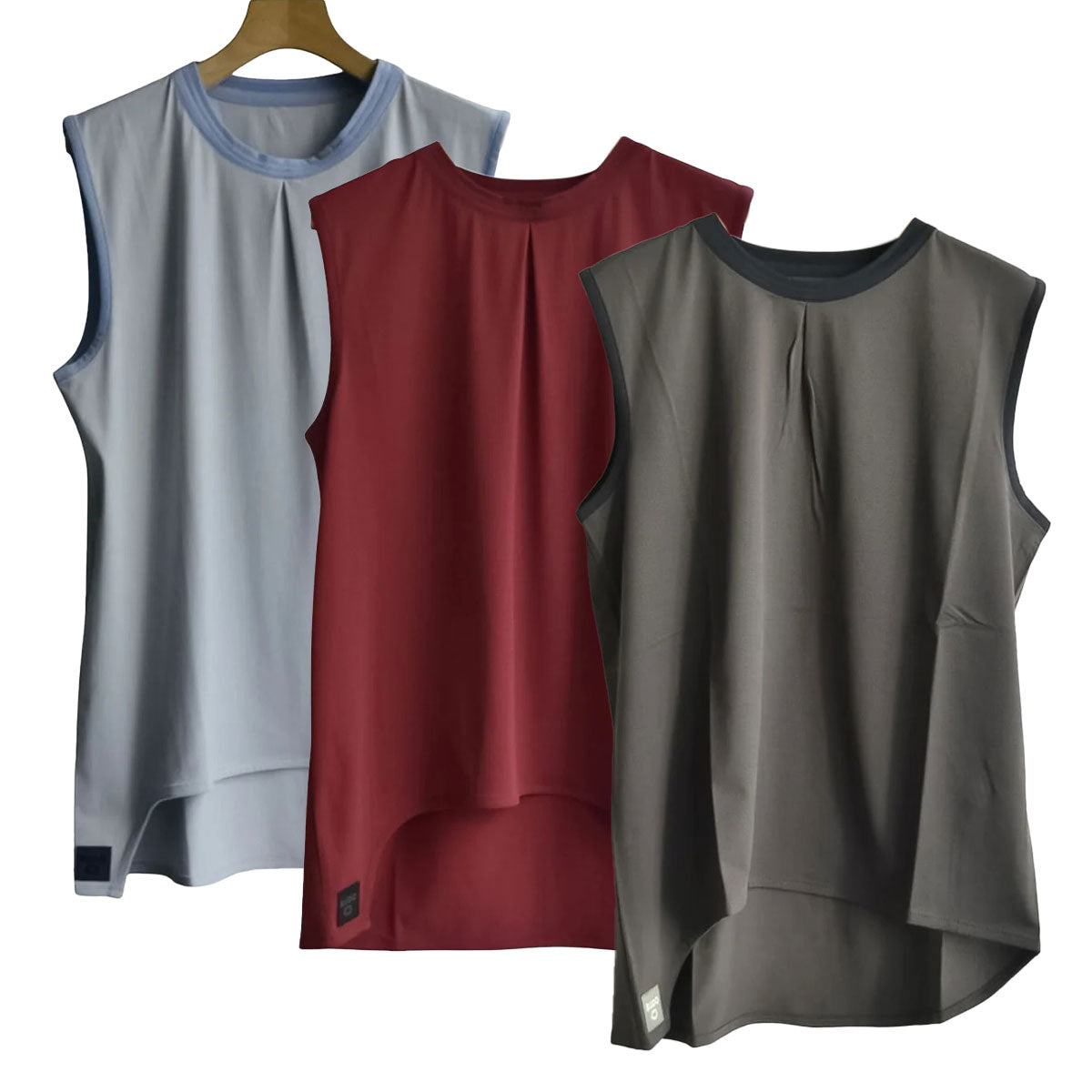 BUDO - Mountain Pass top RED LIGHT GAY DEEP GREY【b25cn108a】