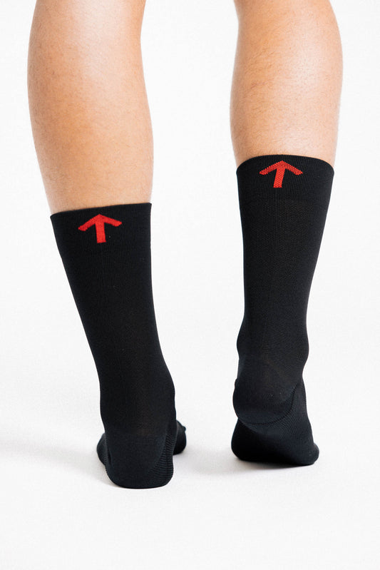 CHANCE Padded Sock-Black/Orange