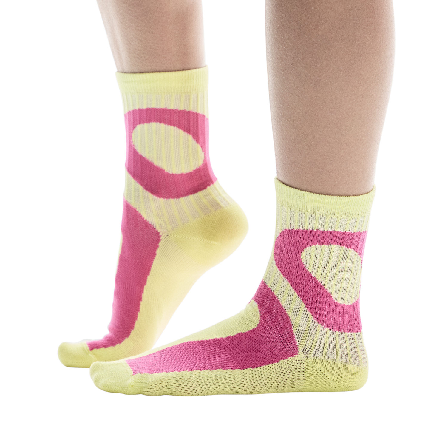 2UF10132893 Liquid Logo Sock High 2P U Limelight | Pink