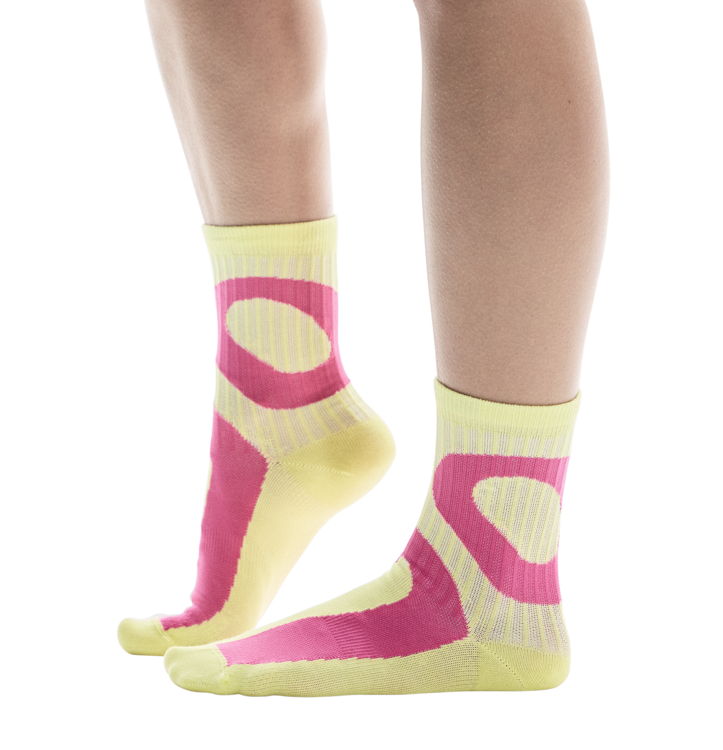 2UF10132893 Liquid Logo Sock High 2P U Limelight | Pink