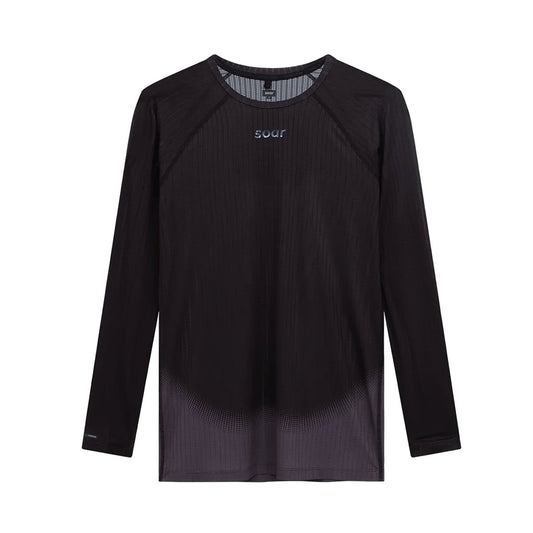 SOAR - Men’s Race Base Layer Black / Grey Stripe 【AW25-SBL2M-BLK】