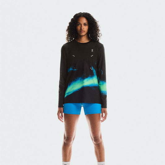 On - Pace Mesh Long-T W Black | Horizon 【1WF11043398】