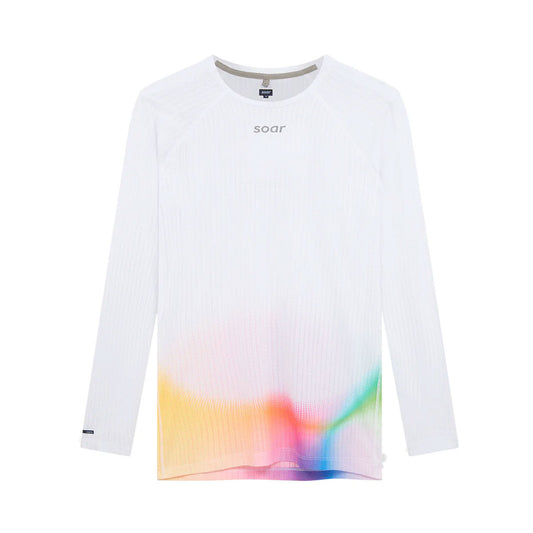 SOAR ‐ Men’s Race Base Layer White / Summer Rainbow 【AW25-SBL2M-WHT】-