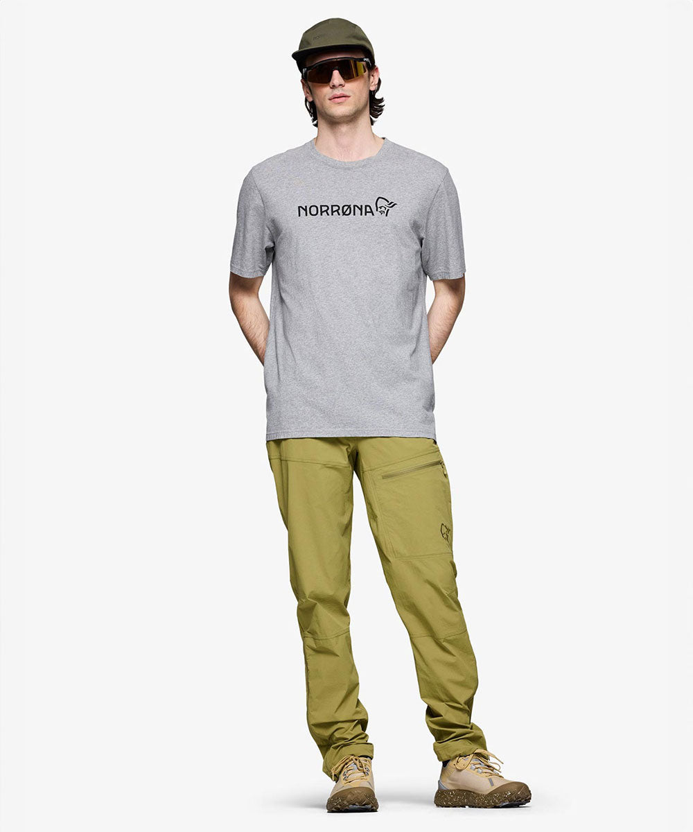 Norrøna - /29 cotton Norrøna viking T-Shirt (M) Drizzle Melange【1203422210-302313】