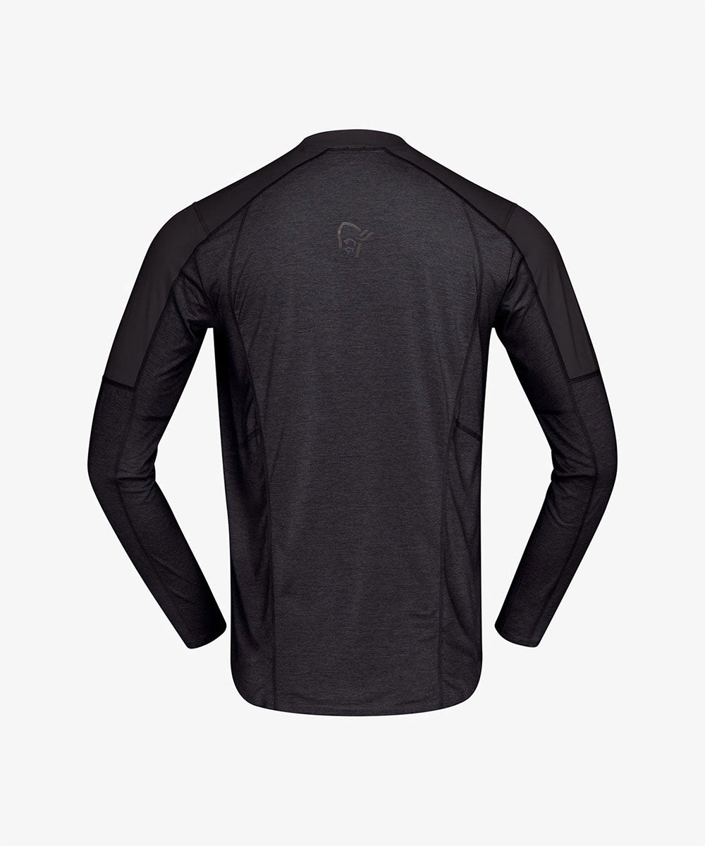 Norrøna - senja equaliser lightweight Long sleeve (M) Caviar Black【1205820230-307718】
