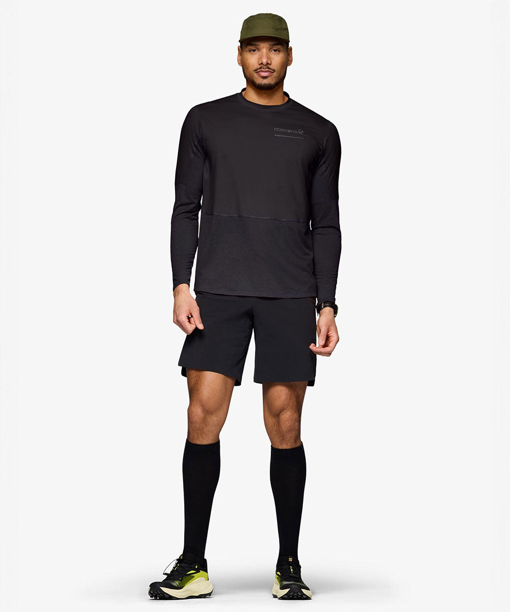 Norrøna - senja equaliser lightweight Long sleeve (M) Caviar Black【1205820230-307718】