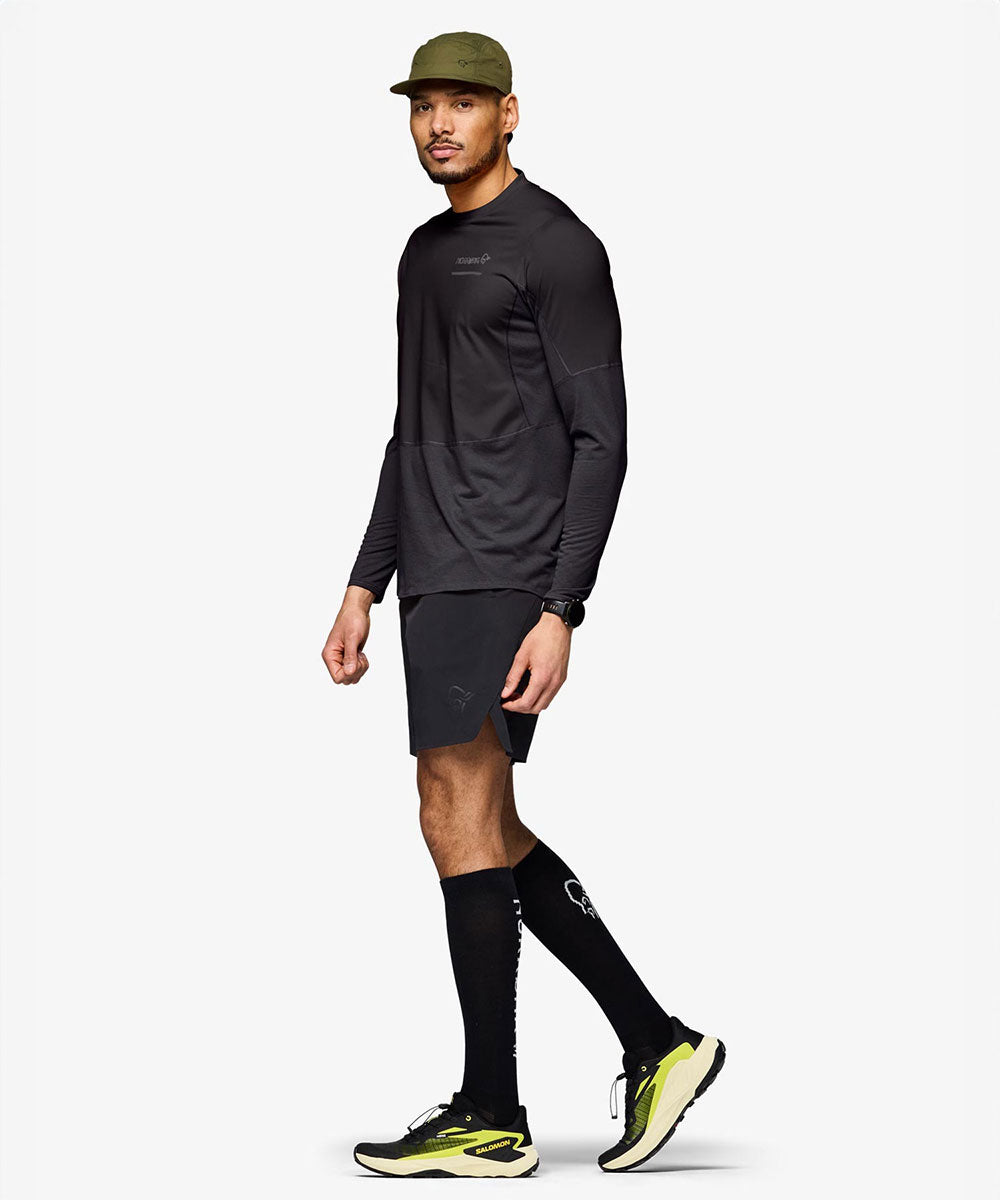 Norrøna - senja equaliser lightweight Long sleeve (M) Caviar Black【1205820230-307718】