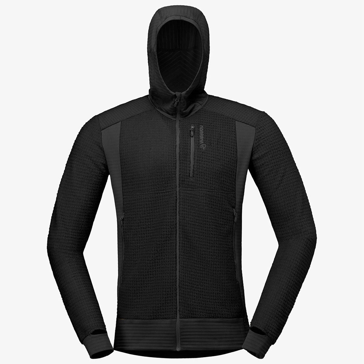 Norrøna - falketind Alpha120 Zip Hood (M) Caviar Black【1201604250-307718】