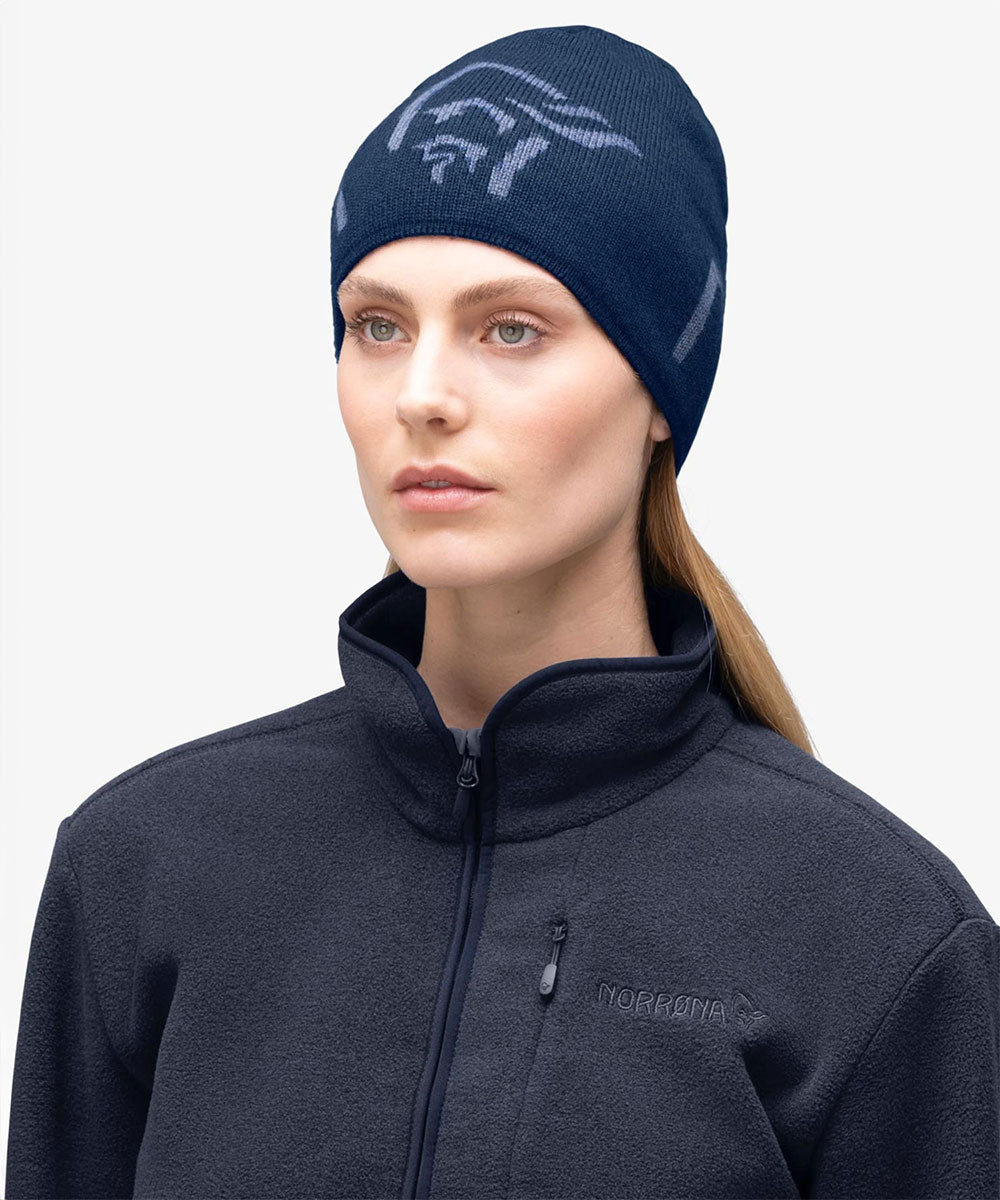 Norrøna - /29 mid merinoUll Beanie Indigo Night Blue【1205215230-302008】