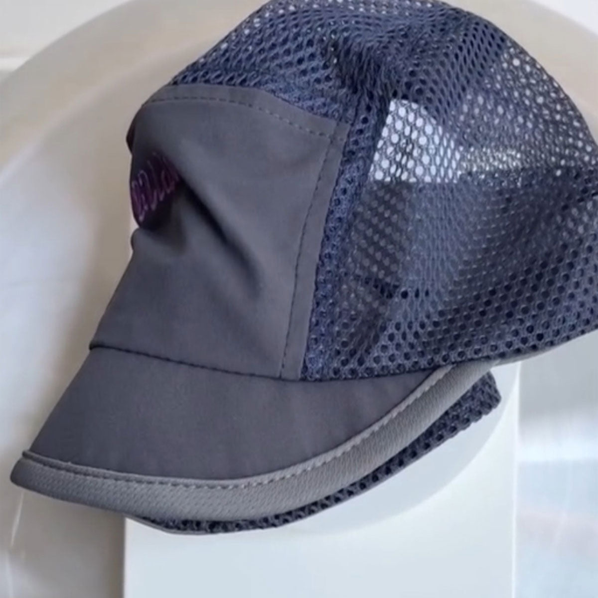 b25ca115 b25ca115.3グレー short brim Aero cap