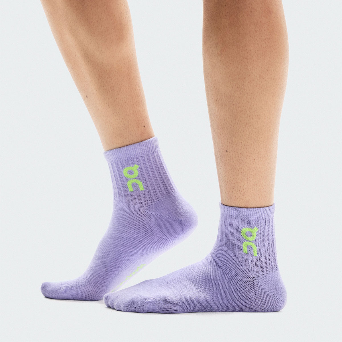 On - Logo Sock Mid 3P U Orchid | Comet 【2UF10523891】