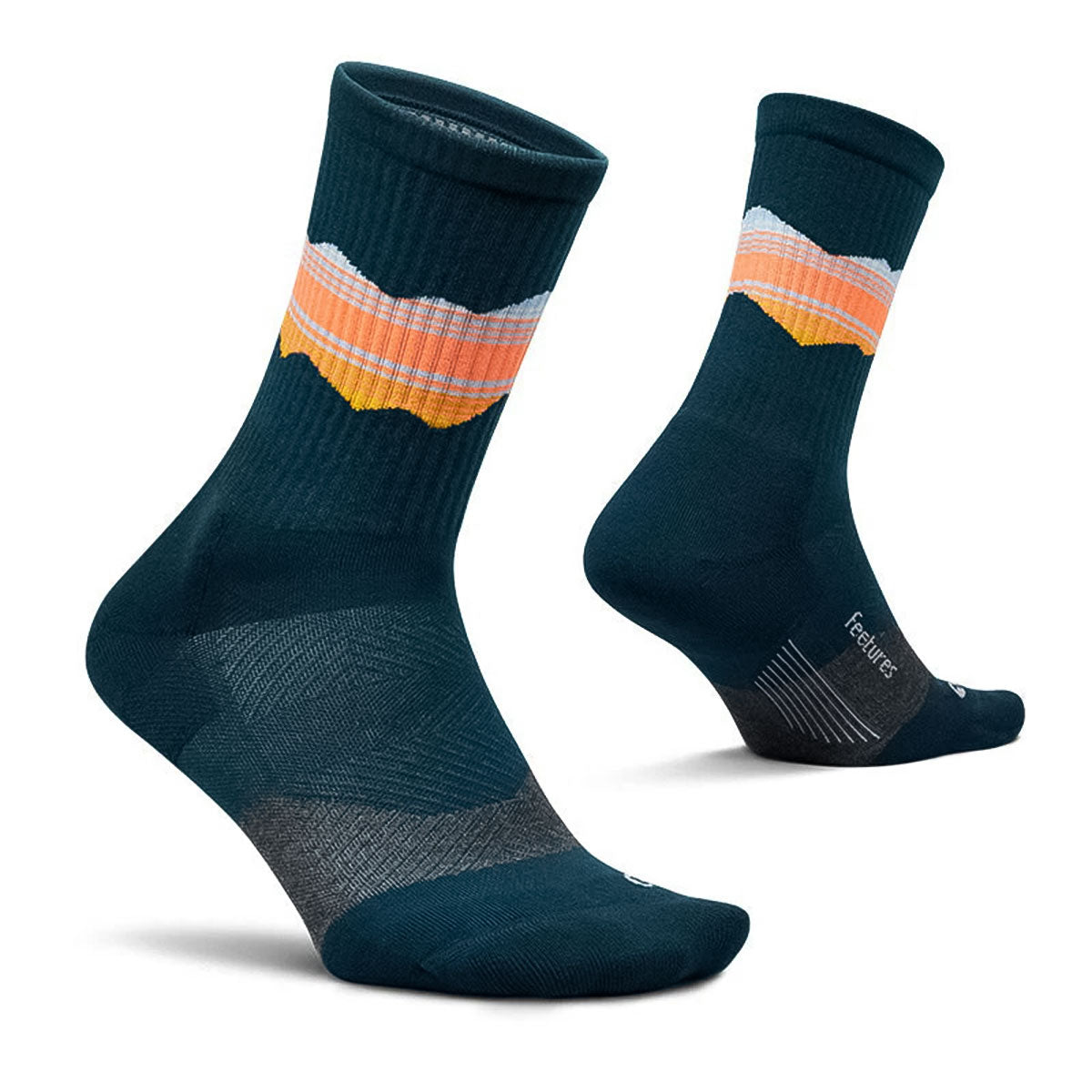 FEETURES - TRAIL MAX CUSHION MINI CREW Blue Ridge Navy 【4400120152242】