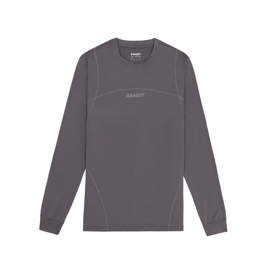 Bandit Running - Mens Micromesh Reflecto Stitch Long Sleeve Tee - Haze - SS26【MTPTP000WI25HZ】