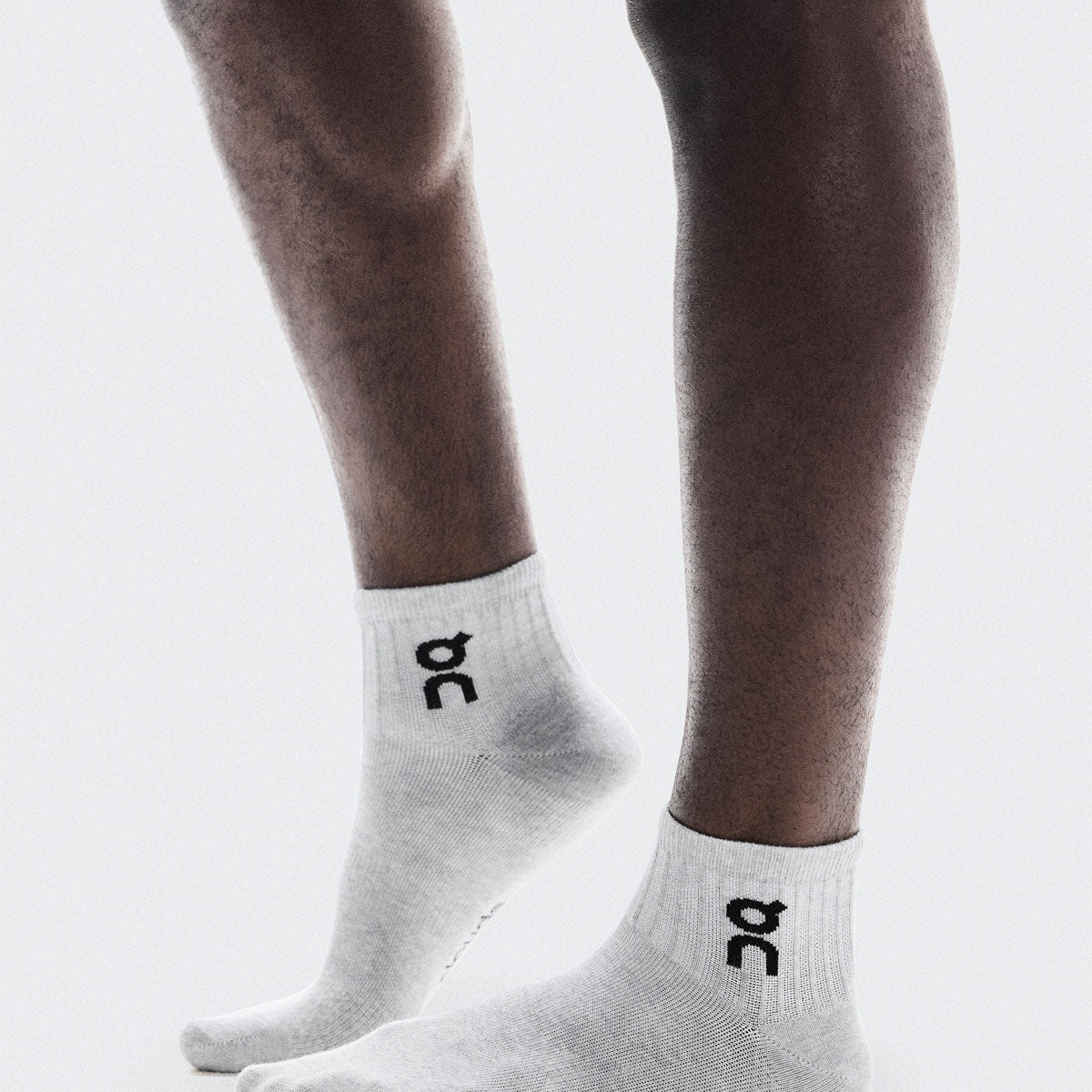 On - Logo Sock Mid 3P U Heather Gray【2UF10521732】