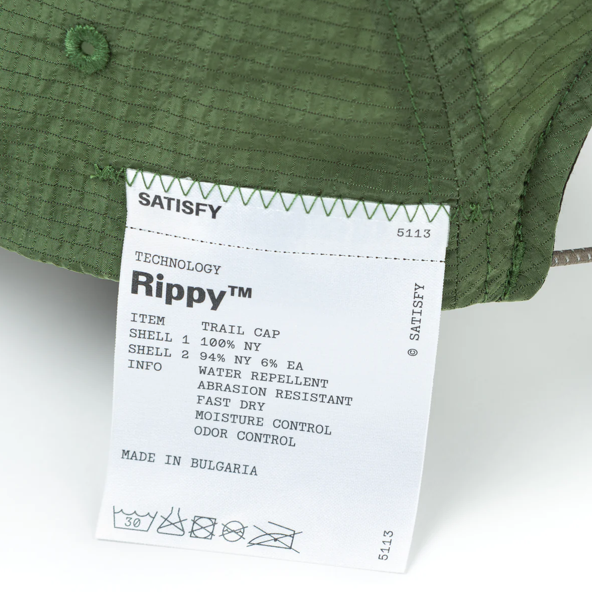 5113-GR-RS Satisfy Rippy Trail Cap Green