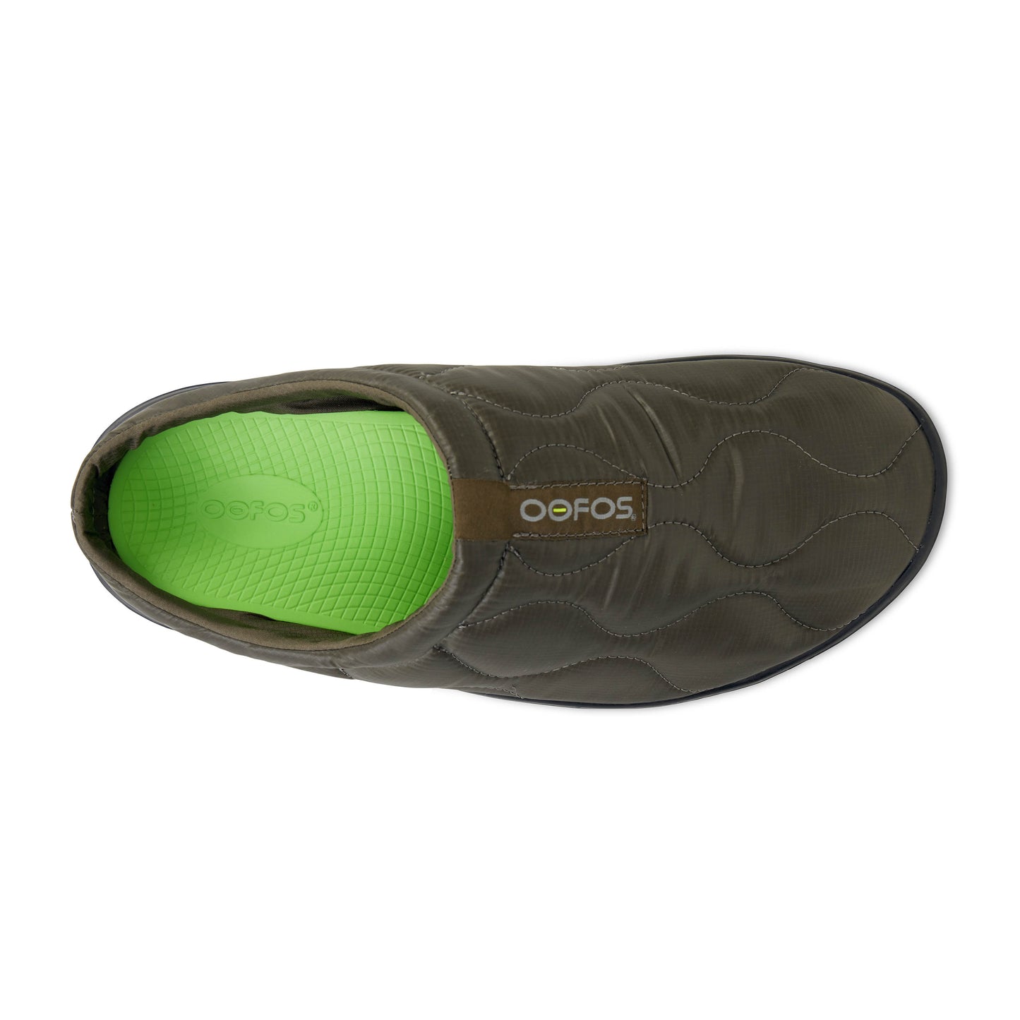 2000700149242 OOFOS Men's OOcOOzie Thermo Mule -Black/AlpineMoss