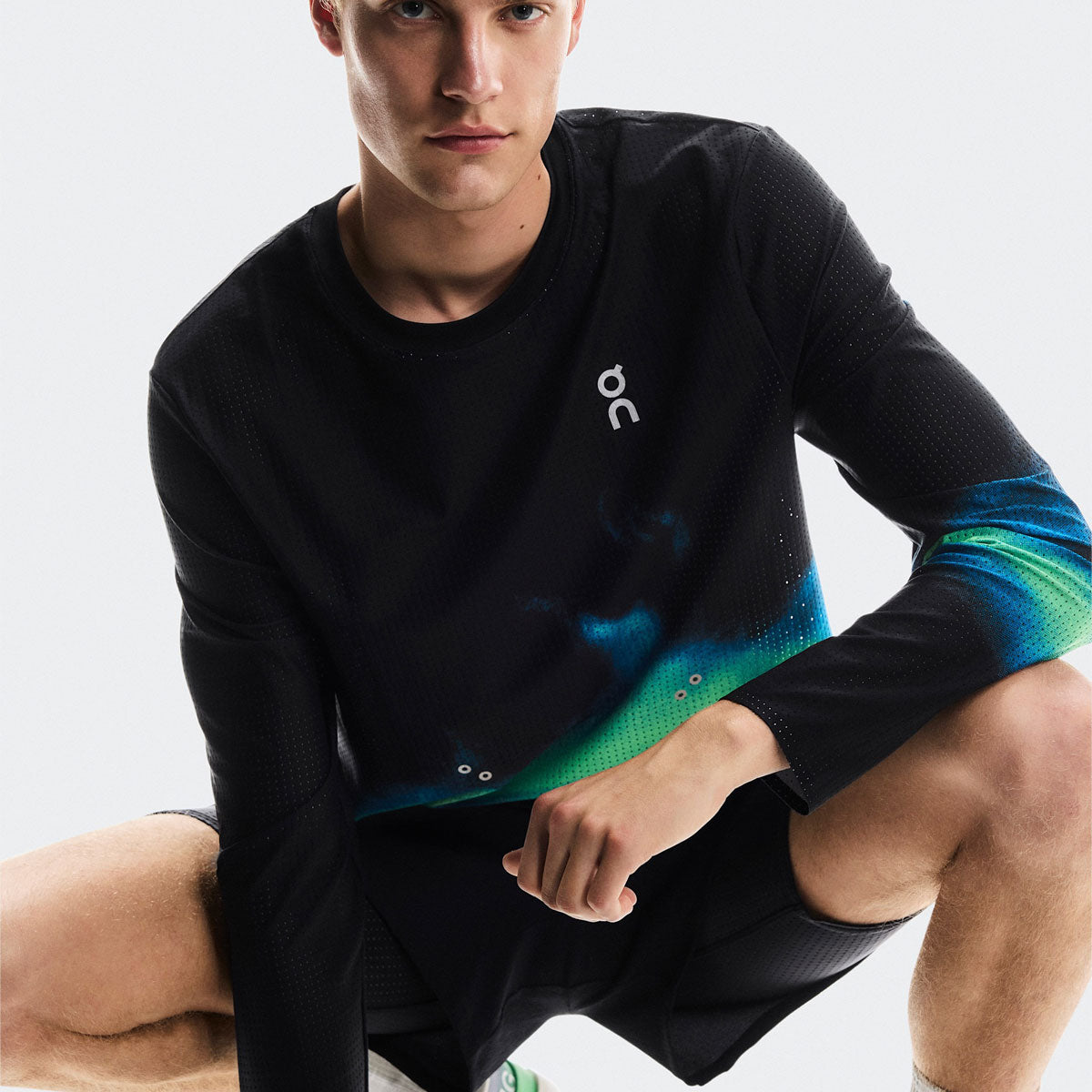 On - Pace Mesh Long-T M Black | Horizon 【1MF10733398】