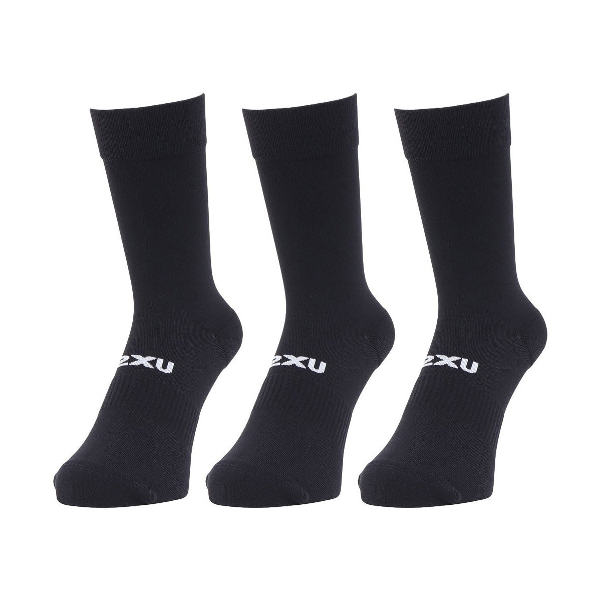 2XU - CREW SOCKS 3 PACK BLK/WHT【UQ7238E】