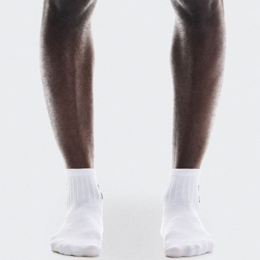 On - Logo Sock Mid 3P U White【2UF10520069】