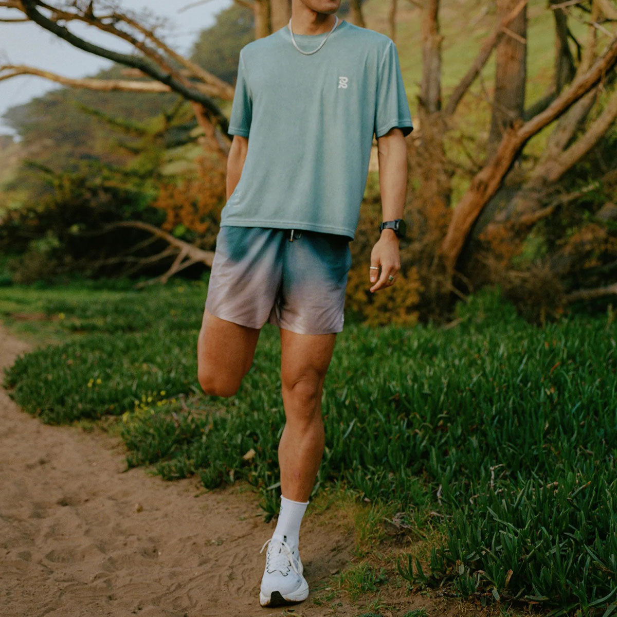 Bandit Running - Vento Men’s 5 Trainig Shorts 2.0 Tranquil Blue Wave Print【MBRSP006SP26TBW】