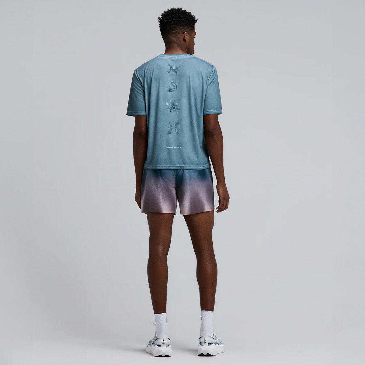 Bandit Running - Vento Men’s 5 Trainig Shorts 2.0 Tranquil Blue Wave Print【MBRSP006SP26TBW】