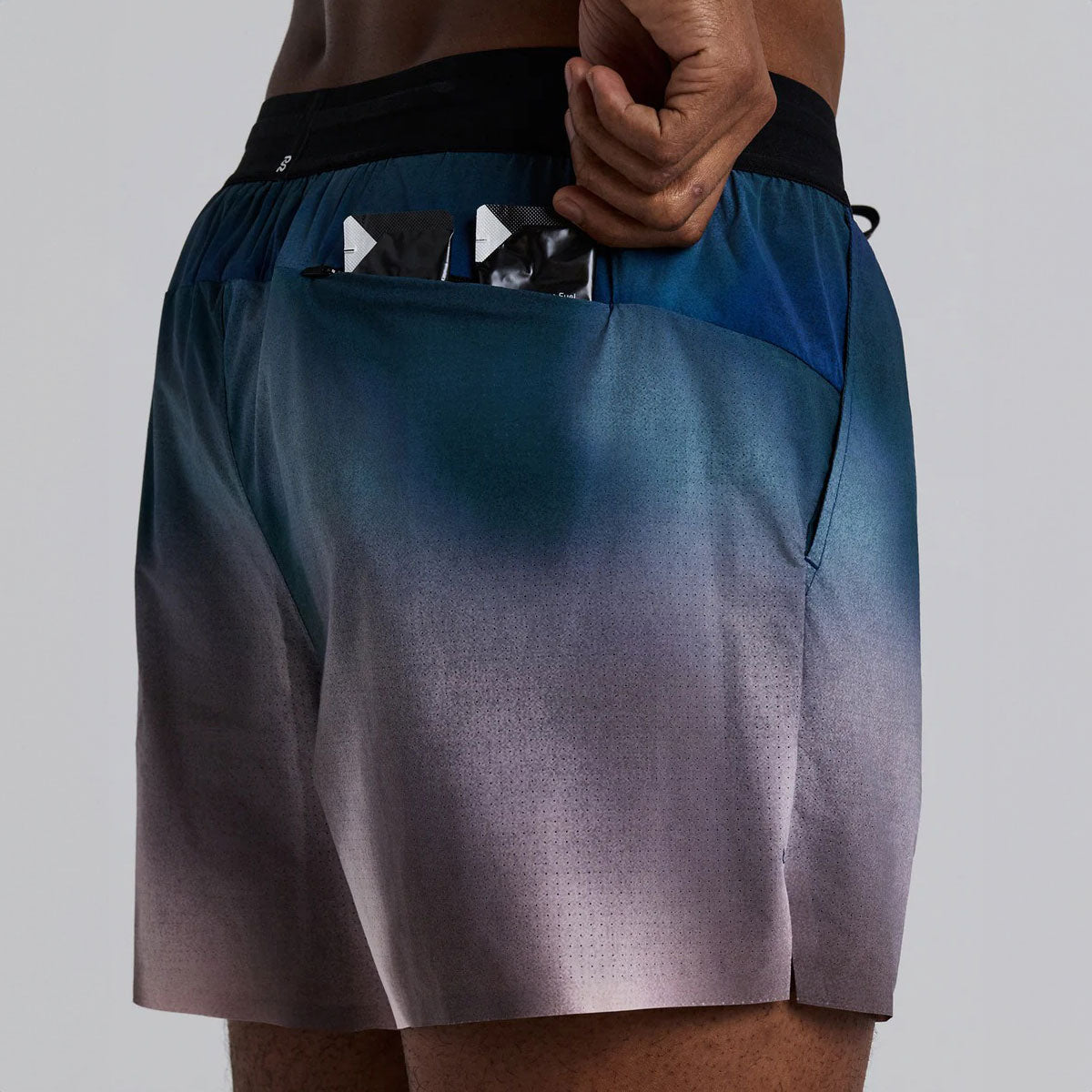 Bandit Running - Vento Men’s 5 Trainig Shorts 2.0 Tranquil Blue Wave Print【MBRSP006SP26TBW】