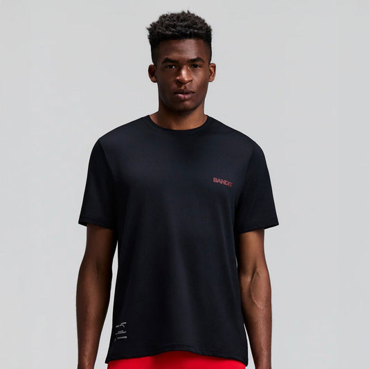 Bandit Running - Micro Mesh Mesh Men’s SS Tee Black【MTCSP006SM26BB】