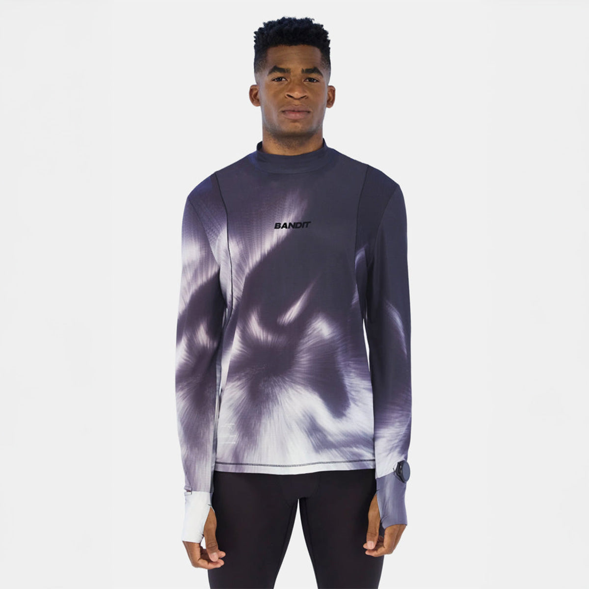 BANDIT - Men's Aura Grid Mockneck Long Sleeve【MTCWP009WI25HZM