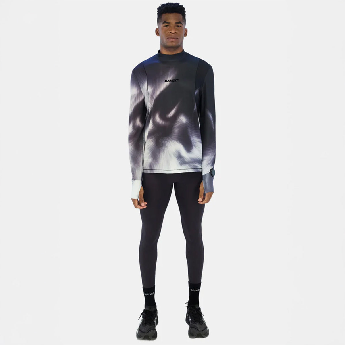 BANDIT - Men's Aura Grid Mockneck Long Sleeve【MTCWP009WI25HZM】