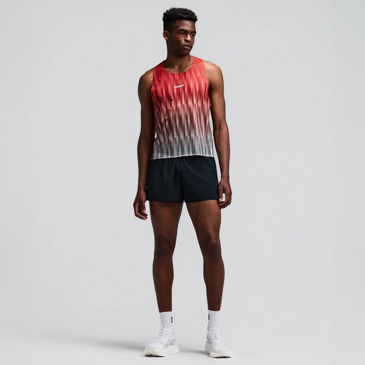 Bandit Running - Spector Racing Singlet Uneven Vert Poppy【MTSNP002SM26UVP】