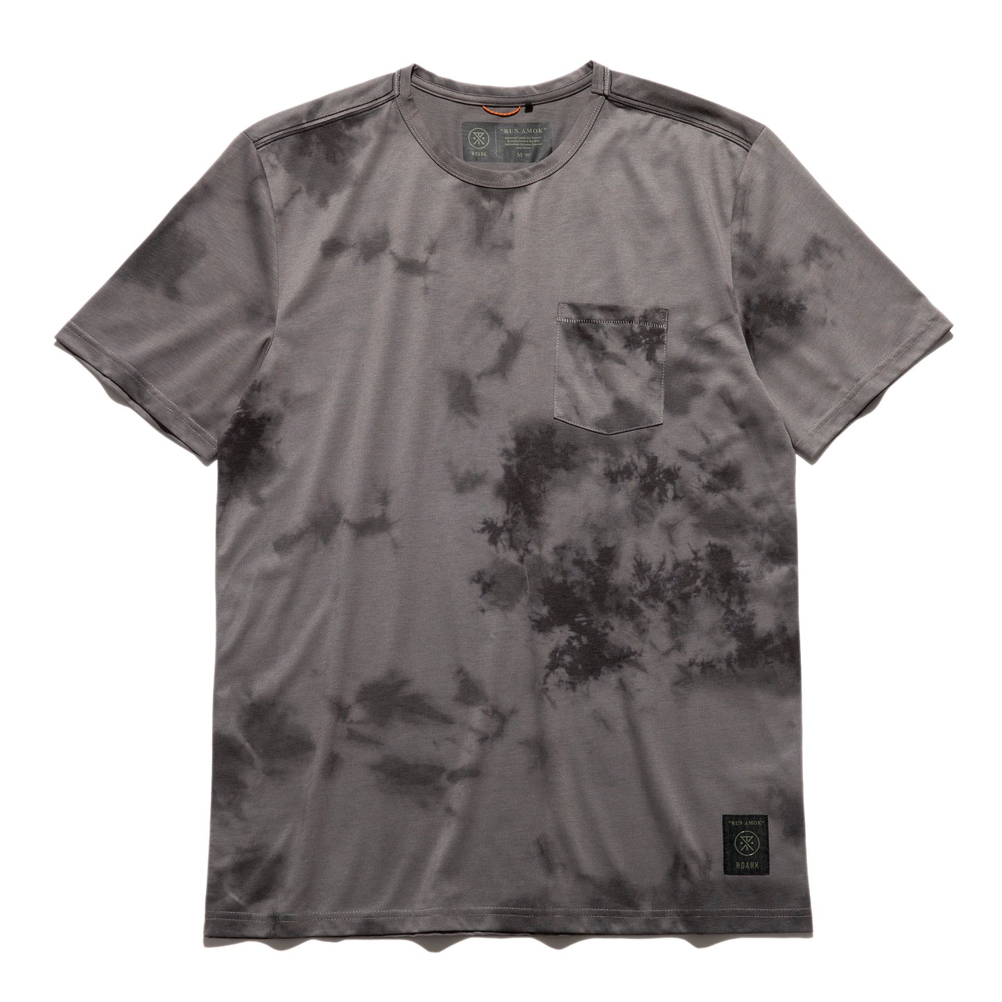 RK347-GRY RUN AMOK MATHIS TIE DYE SS GREY