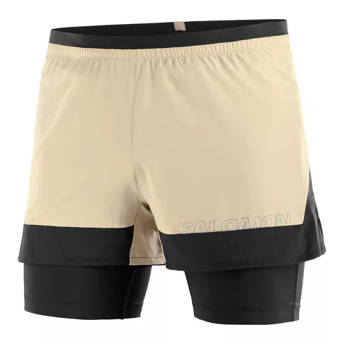 LC2197300 SALOMON CROSS 2IN1 SHORTS M WHITE PEPPER / DEEP BLACK