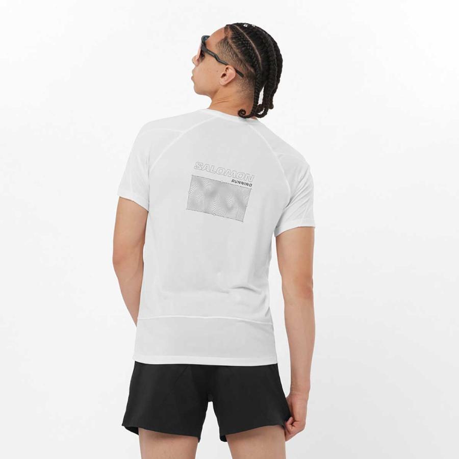 LC2195300 SALOMON CROSS RUN SS TEE GFX M WHITE