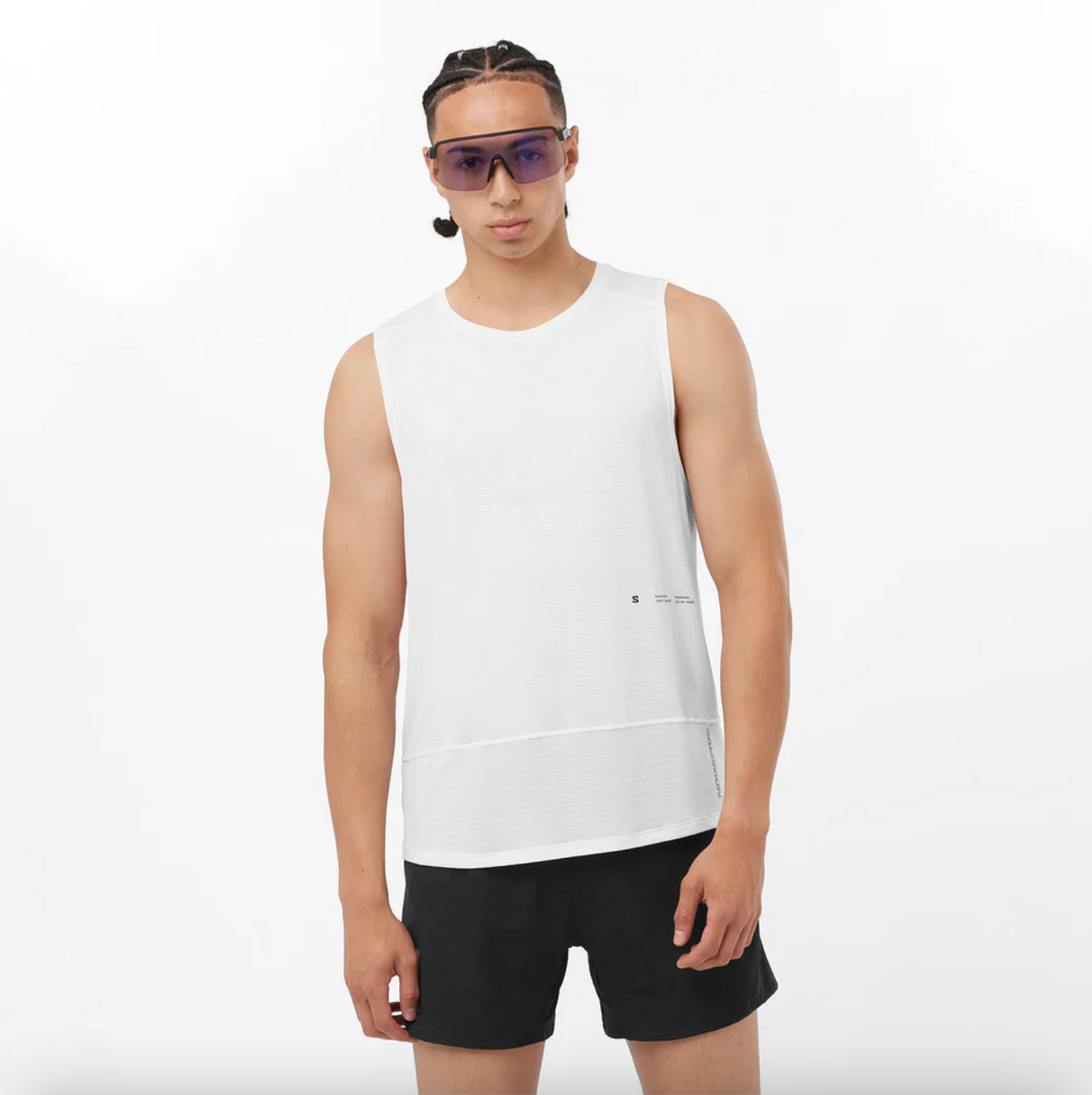 LC2195900 SALOMON CROSS RUN TANK GFX M WHITE