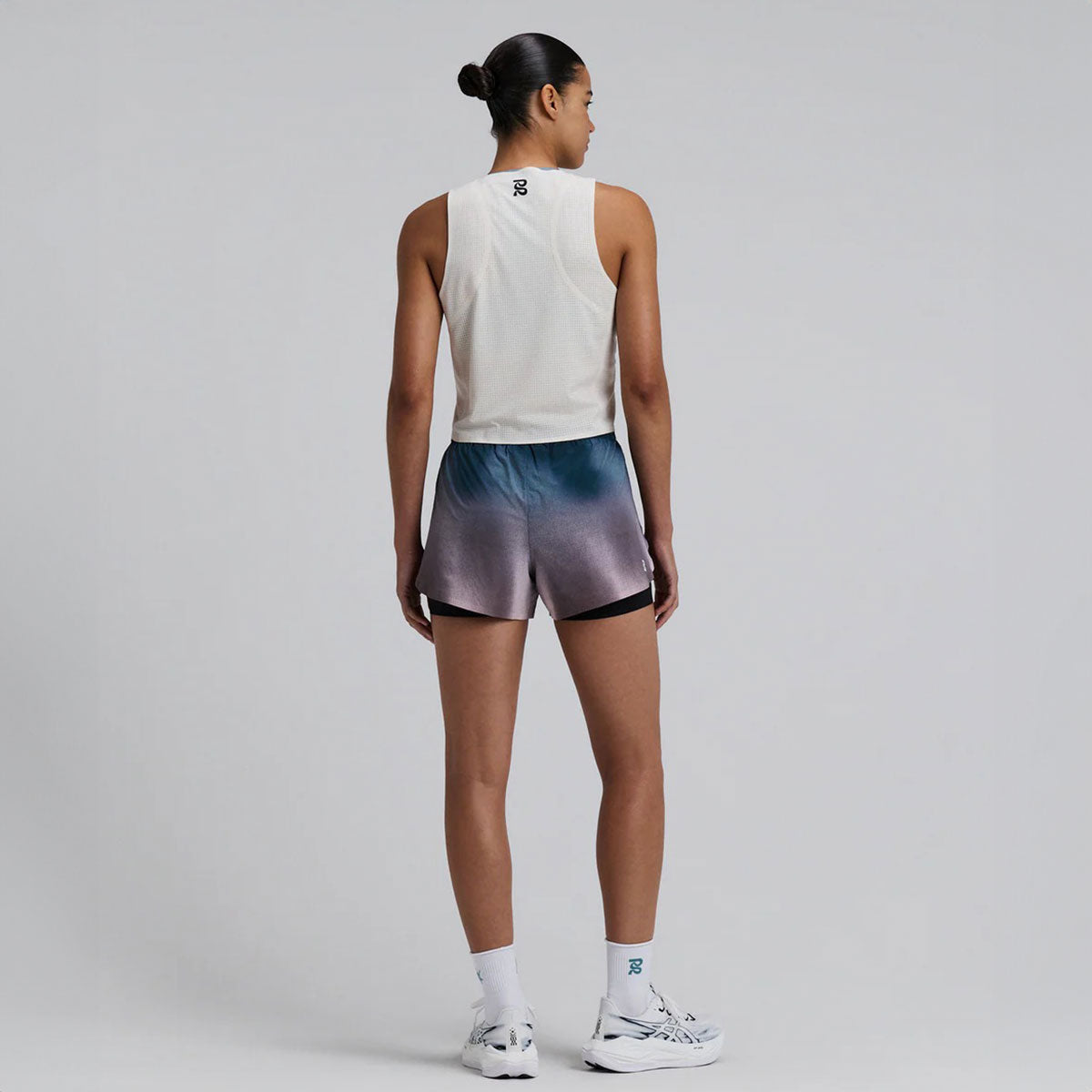 Bandit Running - Vento Women’s 2-in-1 Short Aegean Blue Wave Print【WBRSP004SP26AWO】