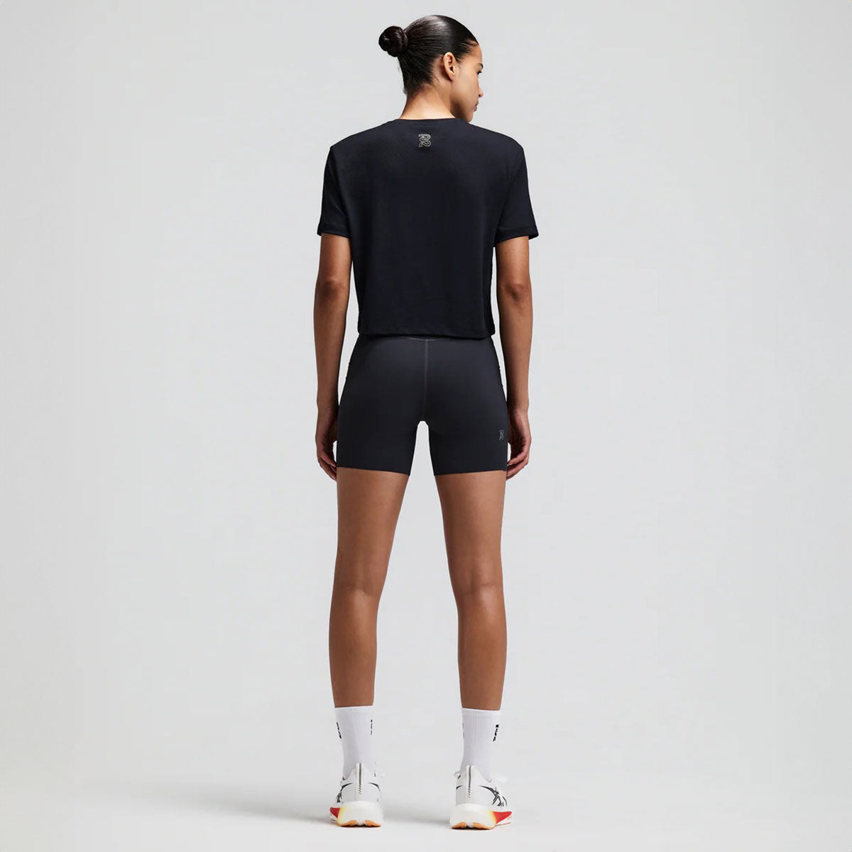 Bandit Running - Micro Mesh Mesh Women’s Cropped Tee Black【WTCSP012SM26BB】