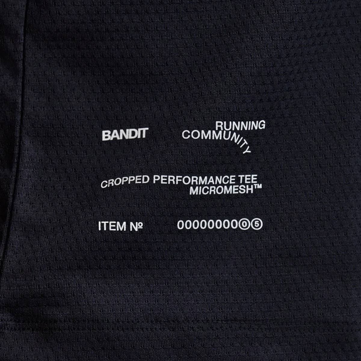 Bandit Running - Micro Mesh Mesh Women’s Cropped Tee Black【WTCSP012SM26BB】