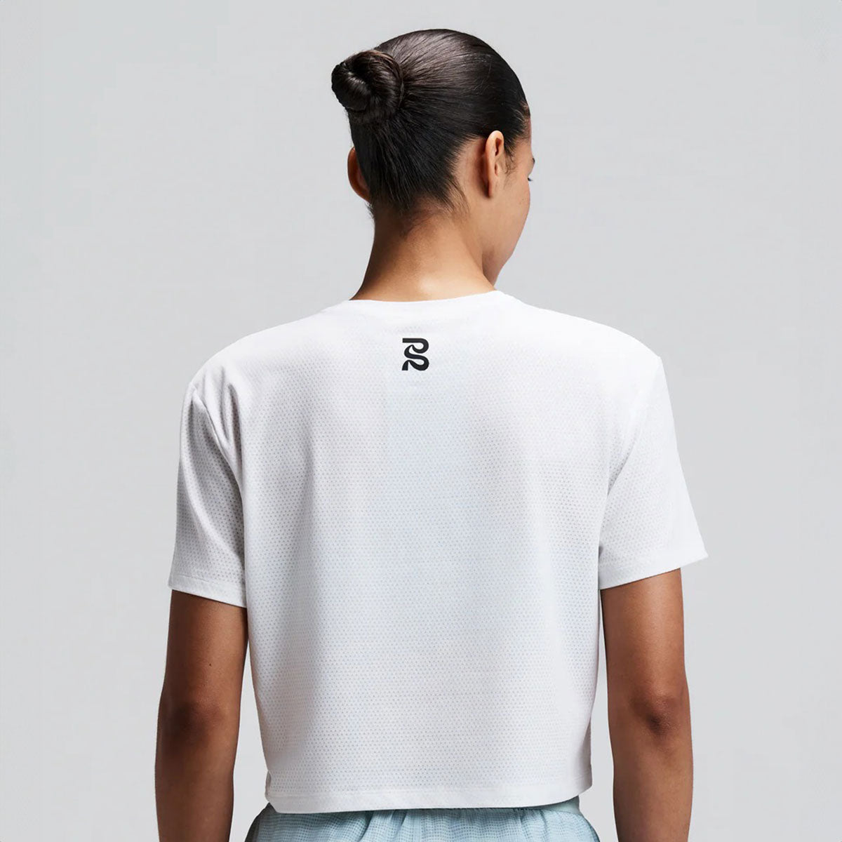 Bandit Running - Micro Mesh Mesh Women’s Cropped Tee White【WTCSP012SM26WW】