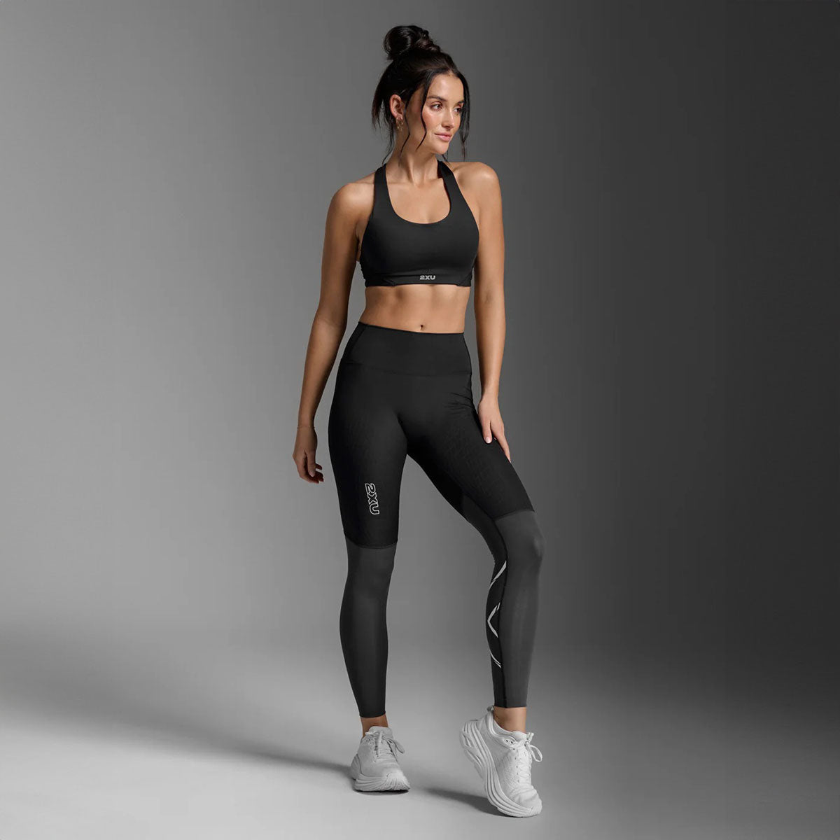 2XU - Light Speed React Hi-Rise Compression Tights BLK/IDK 【WA7101b】