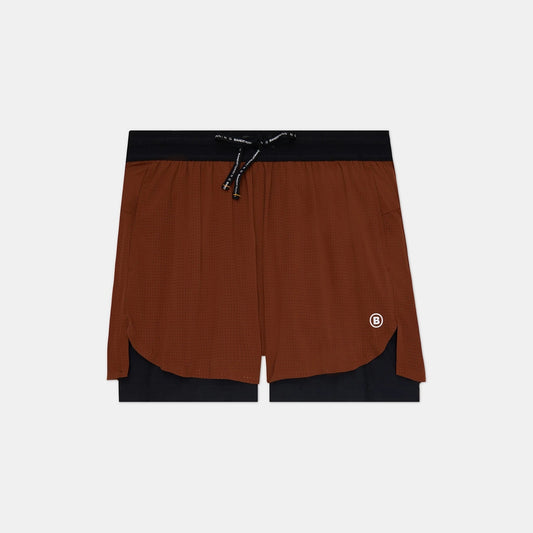 Bandit Running ‐ Men's Vento 2-In-1 Run Short COFFEE BEAN【MBSHP005SM25CB】