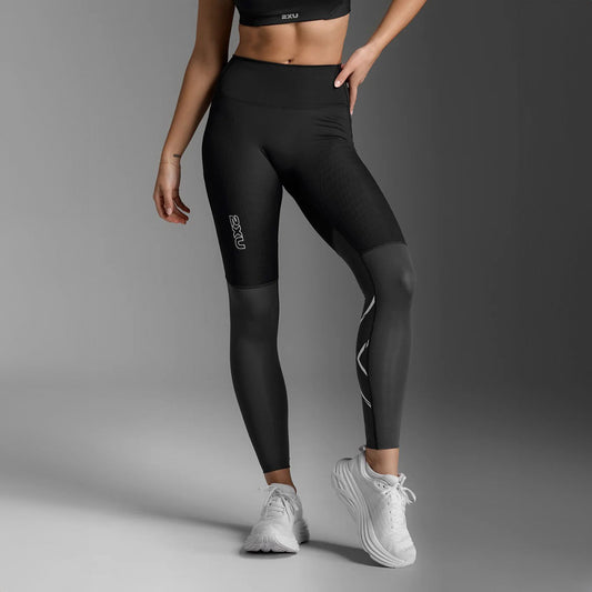 2XU - Light Speed React Hi-Rise Compression Tights BLK/IDK 【WA7101b】
