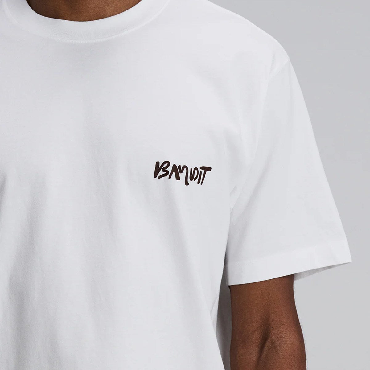 UTTSL002SP26WW Bandit  Unisex Cotton Tee - Painted Current  / WHITE