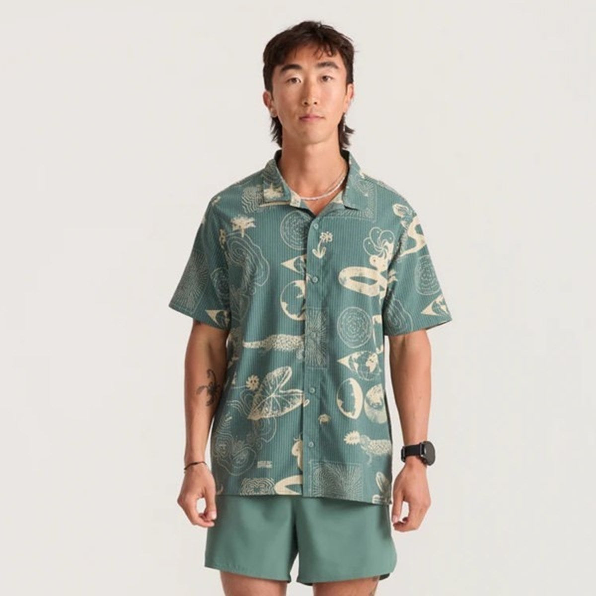 ROARK RUN AMOK - BLESS UP TRAIL SHIRTS SLATE GREEN WBN 【RW600-SLG】